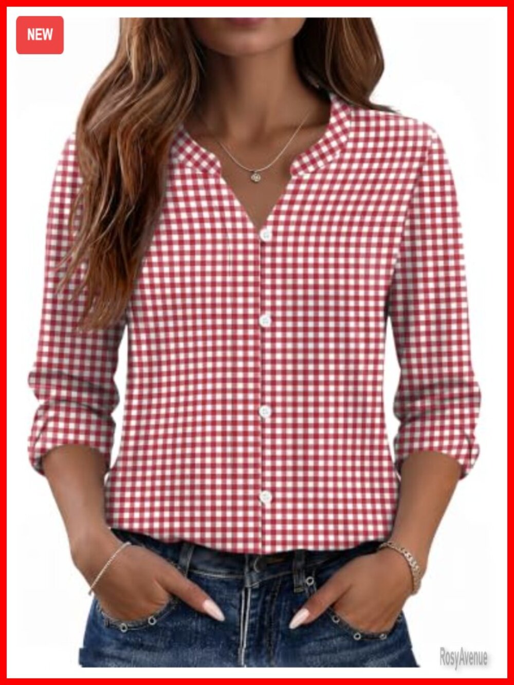 Rapbin Button Down Shirt Women Long Sleeve Cotton Work Blouse